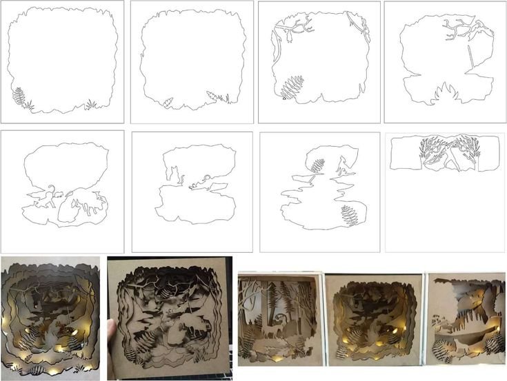 Трафареты для бумажного тоннеля