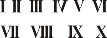 Римские цифры трафарет