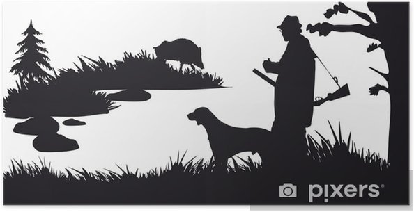 Силуэты охотников