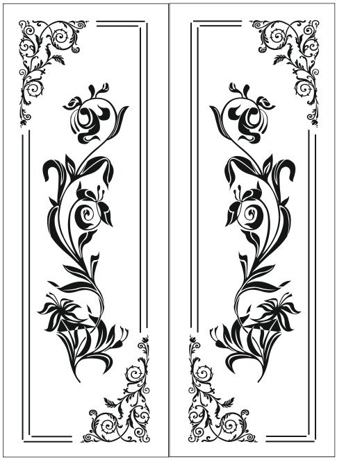 Узоры на двери