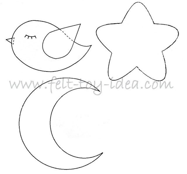 Трафареты для мобиля из фетра