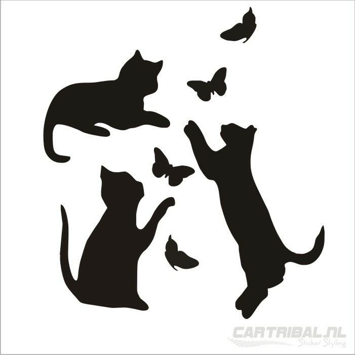 Трафарет кошки