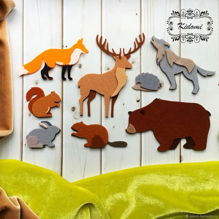 Книжка из фетра Лесные животные