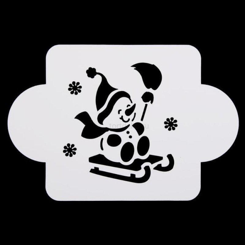 Новогодние трафареты Снеговик