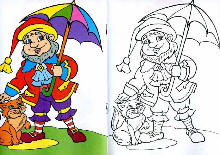 Оле Лукойе картинки раскраски