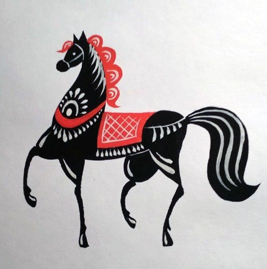 Городецкая роспись Городецкий конь