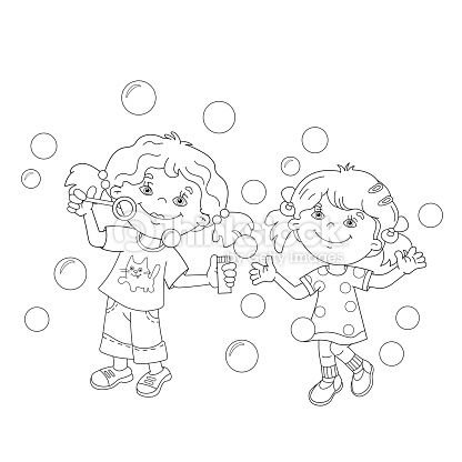 Мыльные пузыри раскраска для детей