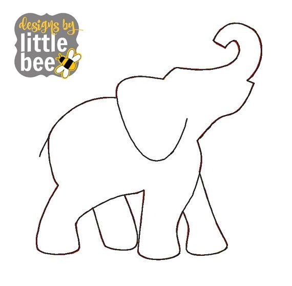 Слон контур