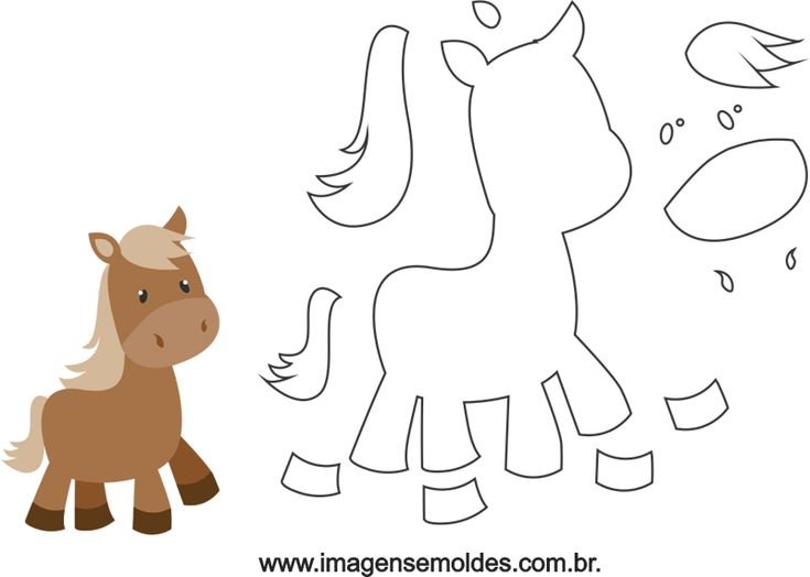 Аппликация лошадка