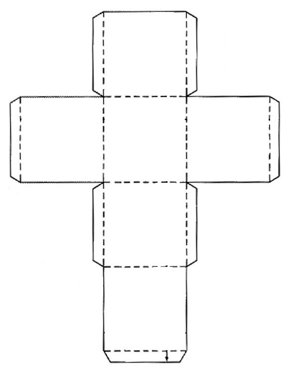 Развёртка коробочки для подарка