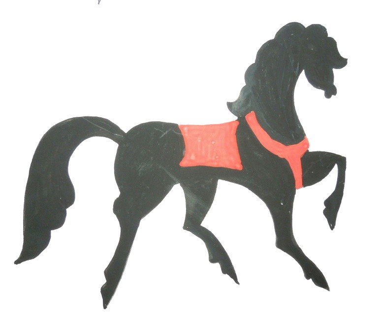 Городецкий конь рисование в подготовительной группе