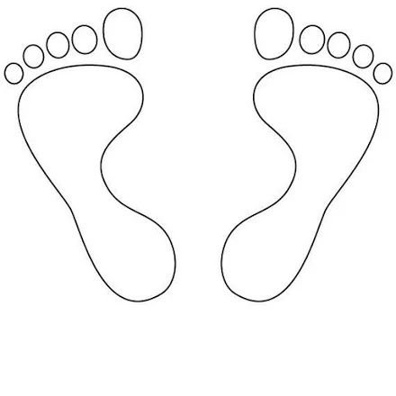 Трафарет стопы для вырезания