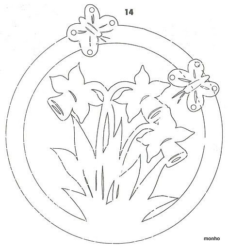 Трафареты весенних цветов для окон