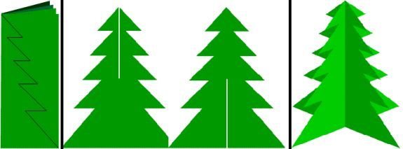 Распечатка объемная елка