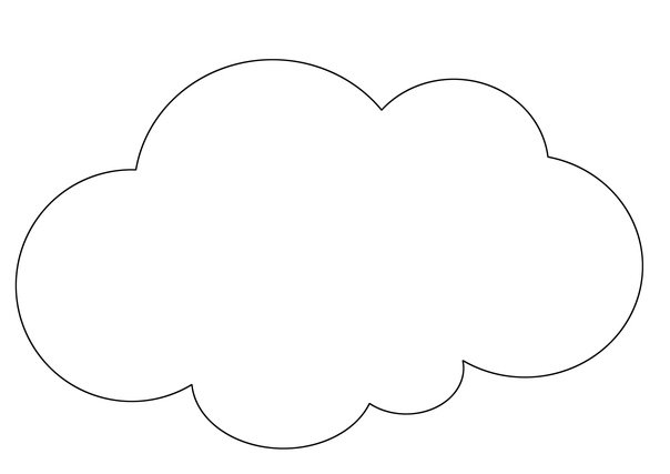 Облако трафарет для вырезания