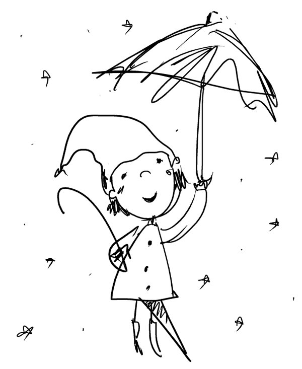 Зонт раскраска