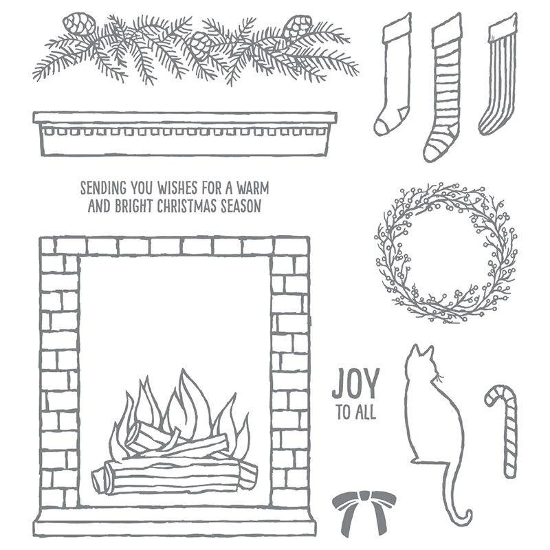 Камин трафарет на стену