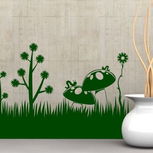 Наклейка интерьерная трава