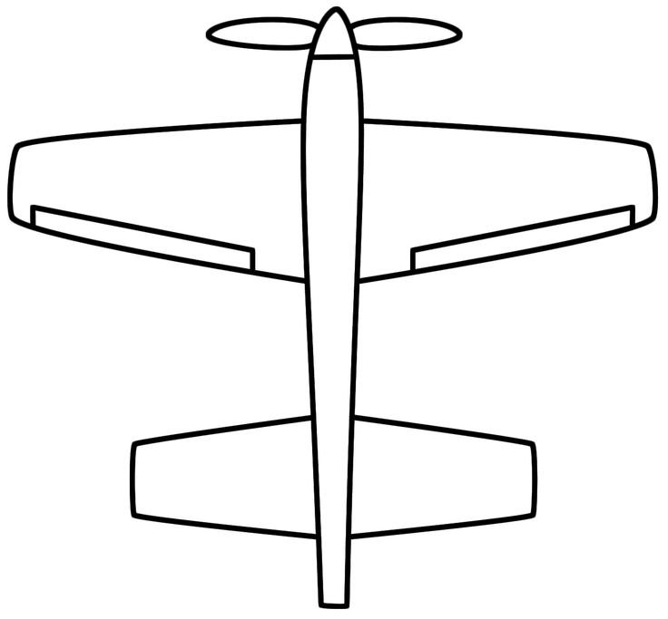 Самолет рисунок раскраска