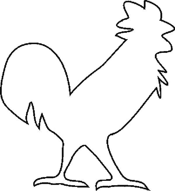 Трафарет петуха для вырезания