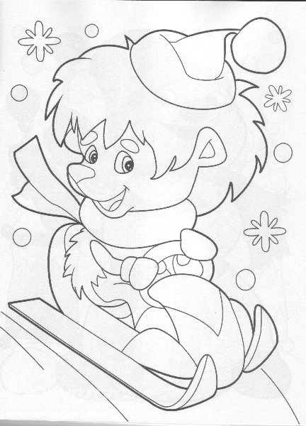 Раскраска Новогодняя для детей