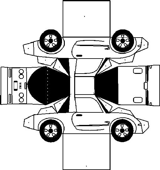 Развертка машины для детей
