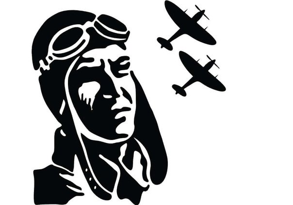 Силуэт военного самолета