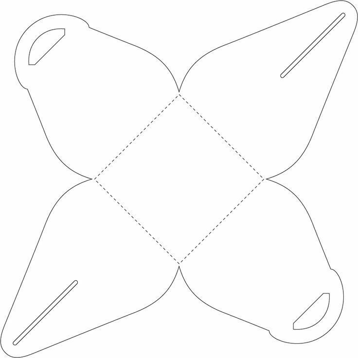 Трафарет коробочки для подарка