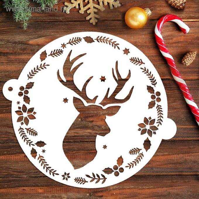 Новогодние трафареты для торта