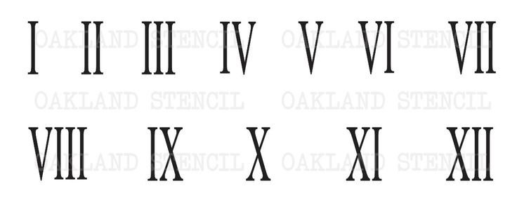 Римские цифры трафарет