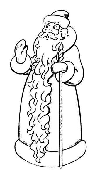 Дедушка Мороз раскраска