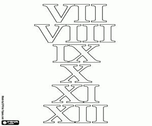 Римские цифры трафарет