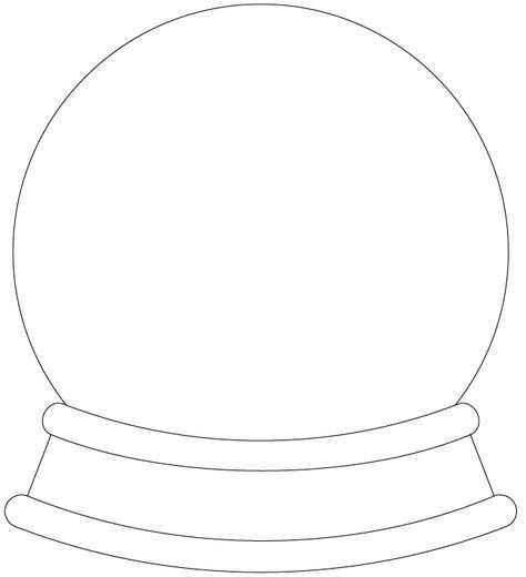 Рисование снежный шар трафареты