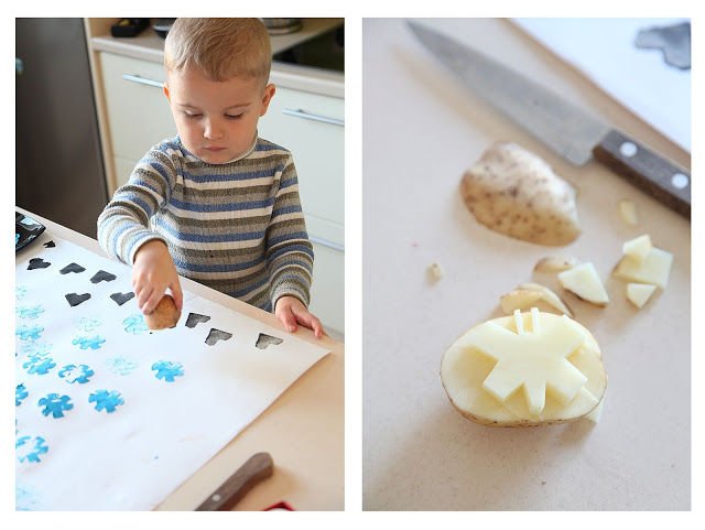 Штампы из картофеля