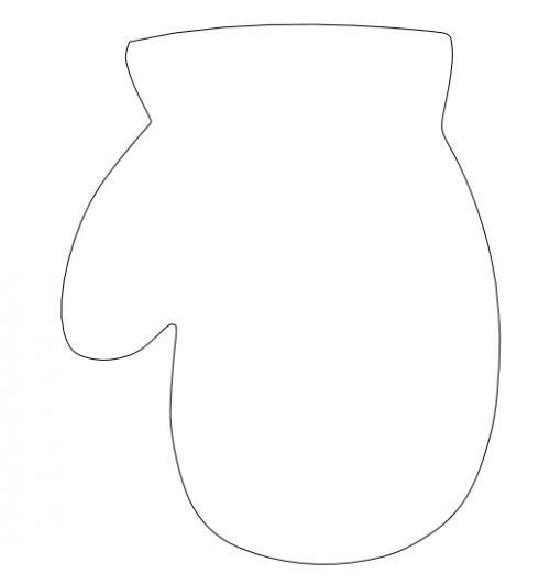 Трафарет для печенья варежка