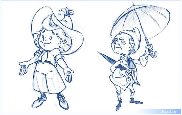 Незнайка раскраска для детей