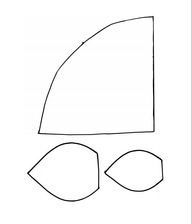 Уши кошки шаблон