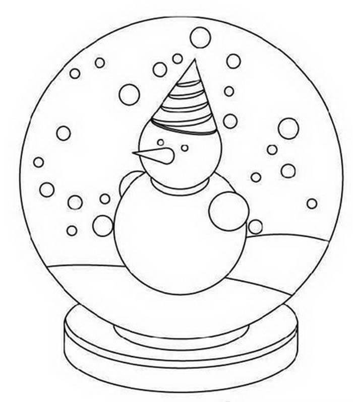 Снеговик раскраска