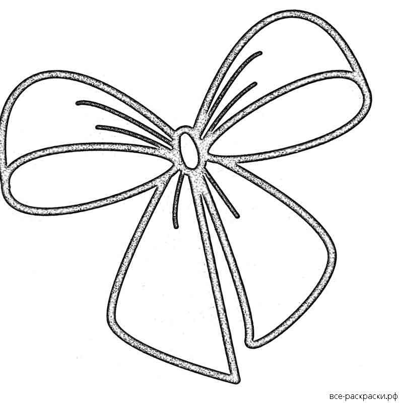 Бантик трафарет