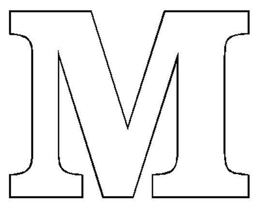 Трафарет букв для вырезания