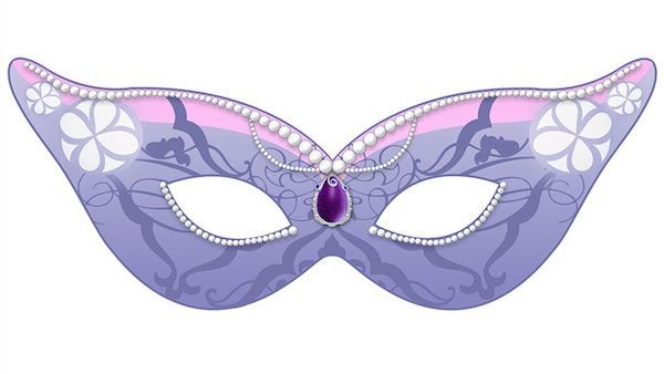 Новогодняя маска для девочки