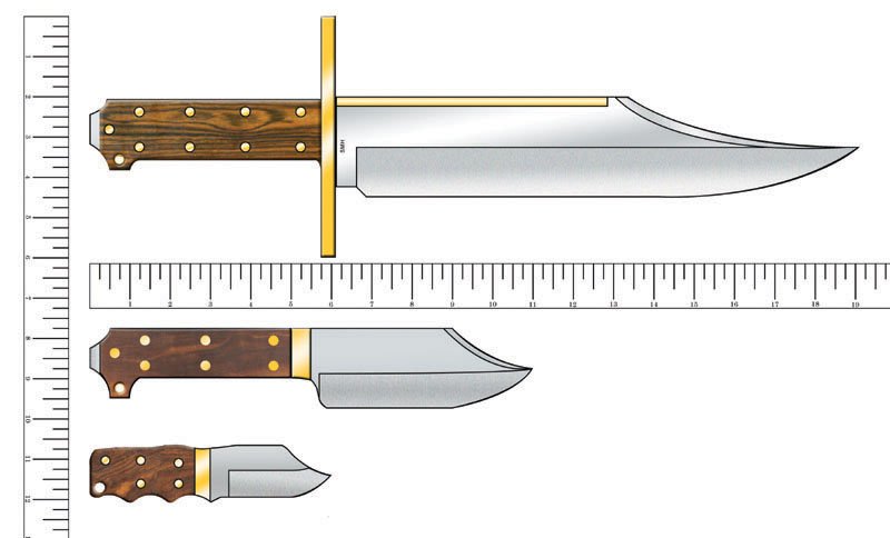 Чертёж ножа танто из стандофф 2