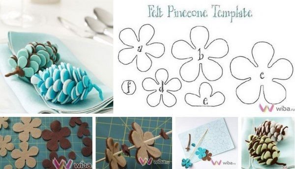Шишки из фетра выкройки