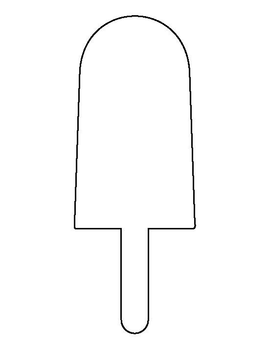 Трафарет мороженого на палочке