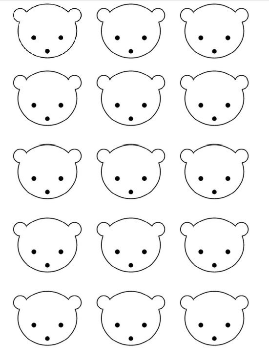 Трафарет для макарон мишки
