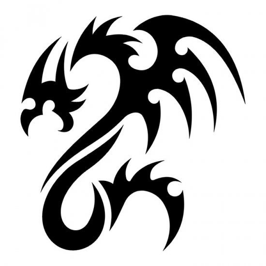 Тату трайбл дракон