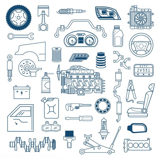 Автомобильные запчасти набросок