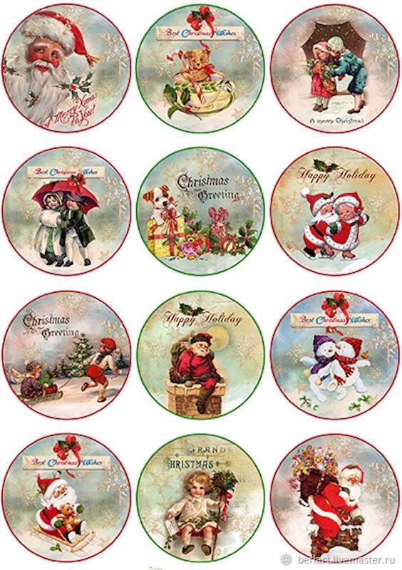 Декупажные карты новый год