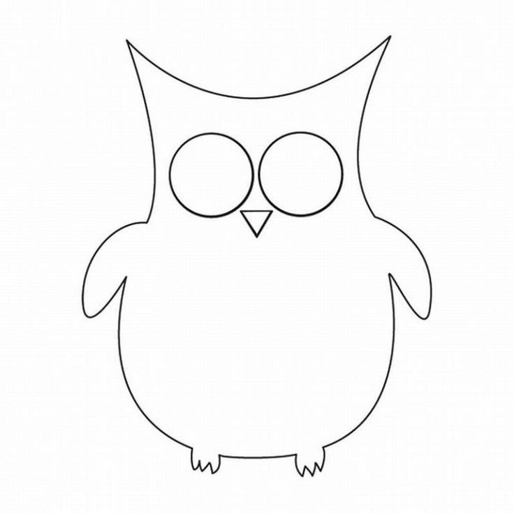 Трафарет Совы для аппликации