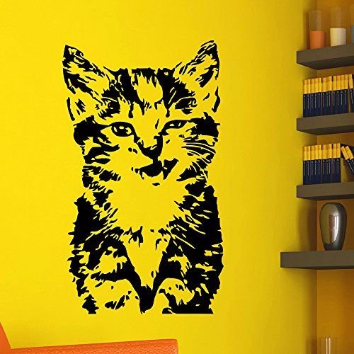 Трафарет кошки на стену